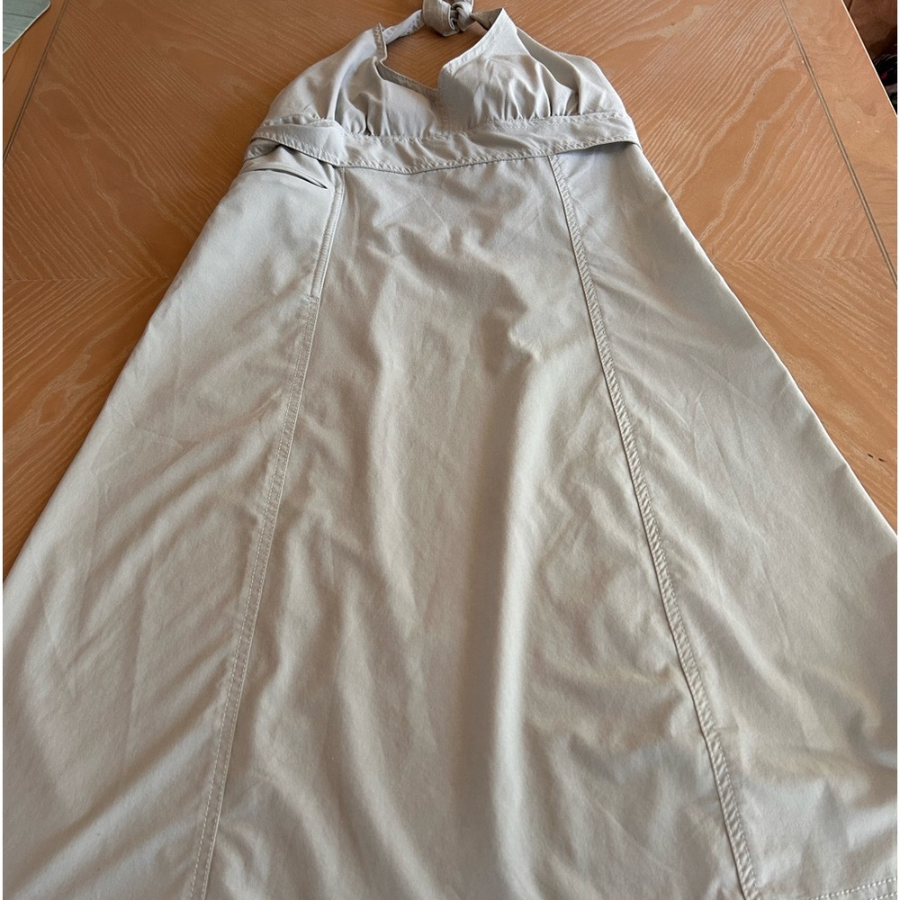 Elegant Cream Halter Dress